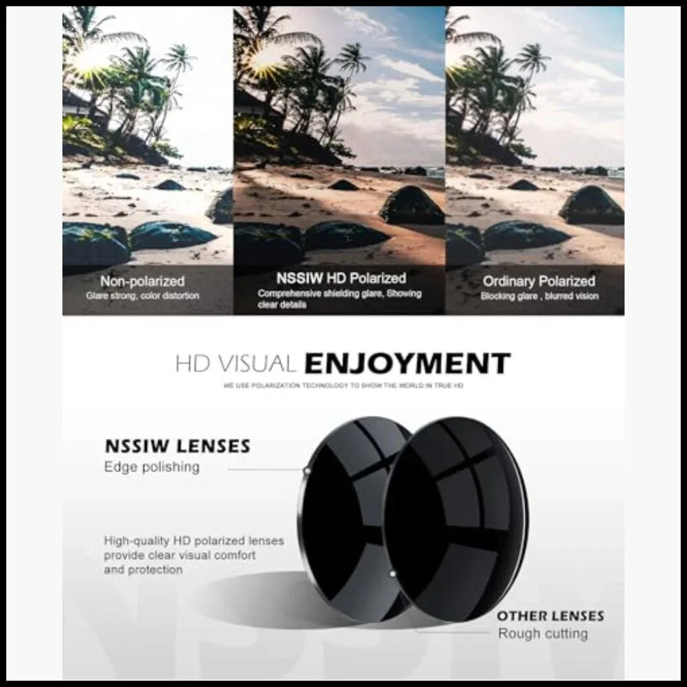 Polarized Sunglasses with UV400 Protection for Driving Fishing Golf 3 Packs